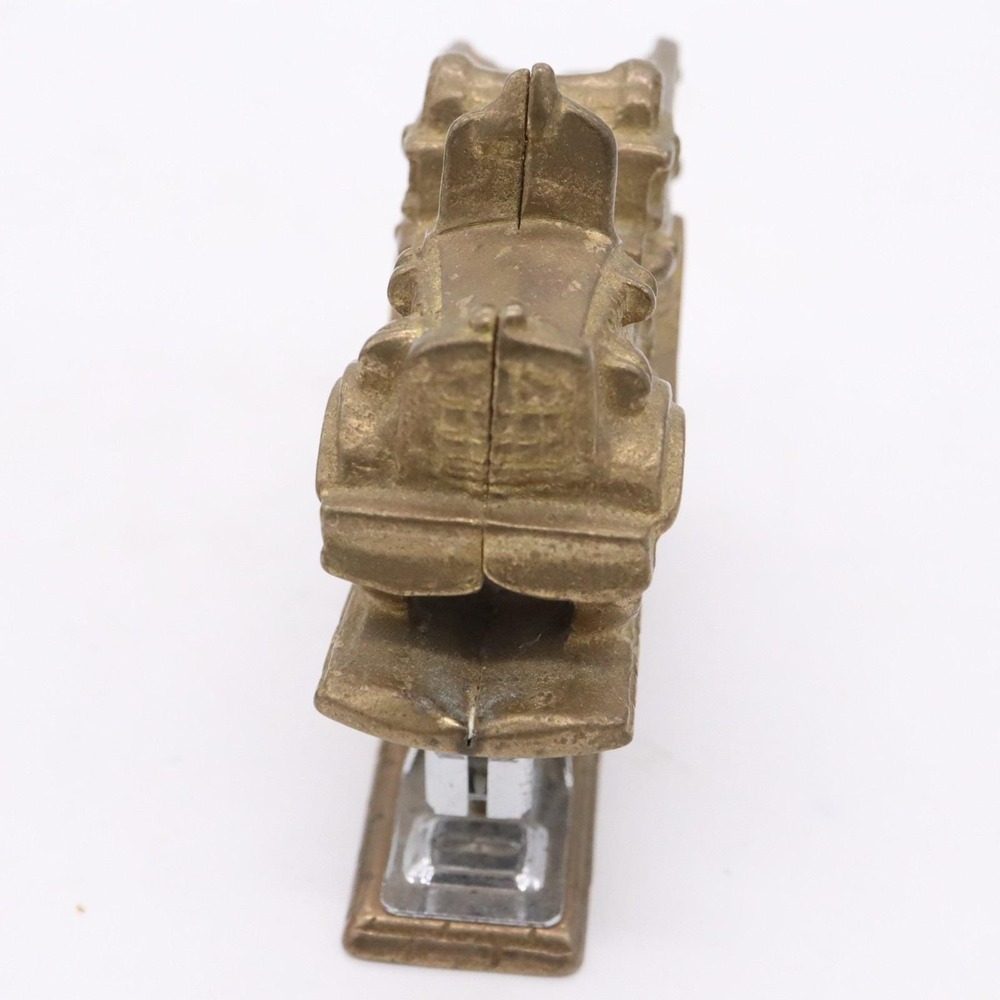 MSR Imports 4.5" Brass Firetruck Desk Stapler & Tape Dispenser Vintage 1993 - Picture 11 of 16